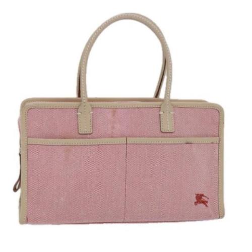 Pre-owned Canvas handbags Burberry Vintage , Pink , Dames