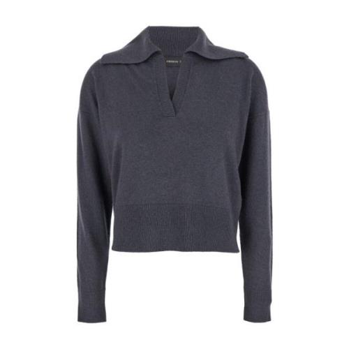 Grijze Polo Pull Sweater Federica Tosi , Gray , Dames