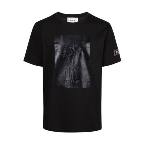 Zwarte T-shirts Stijlvol Model Iceberg , Black , Heren