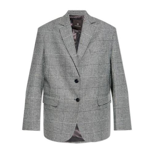 Blazer met ruitpatroon Anine Bing , Gray , Dames