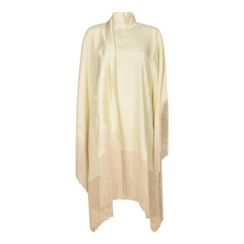 Elegante Ivoor Jurk Taller Marmo , Beige , Dames