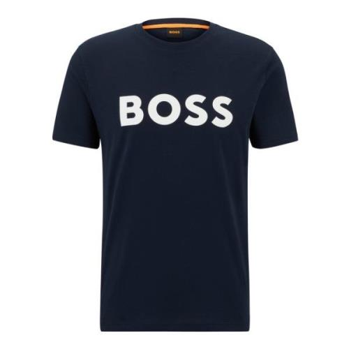 Heren T-shirt met korte mouwen Boss , Blue , Heren