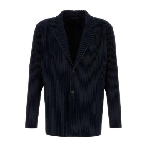 Midnight Blue Blazer Issey Miyake , Blue , Heren