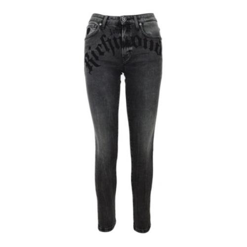 Slim Fit Denim Jeans John Richmond , Gray , Dames