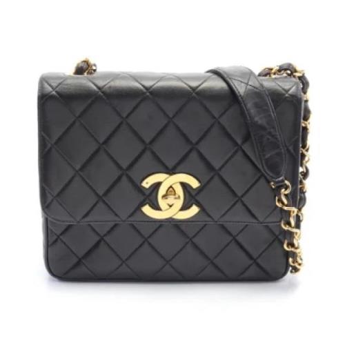 Pre-owned Leather chanel-bags Chanel Vintage , Black , Dames