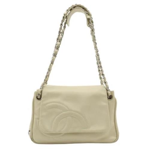 Pre-owned Leather chanel-bags Chanel Vintage , Beige , Dames