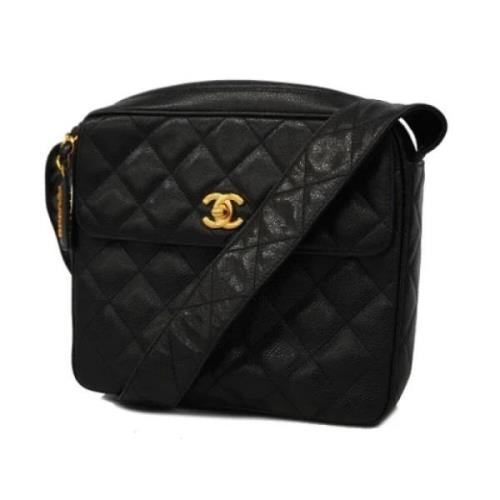 Pre-owned Leather chanel-bags Chanel Vintage , Black , Dames