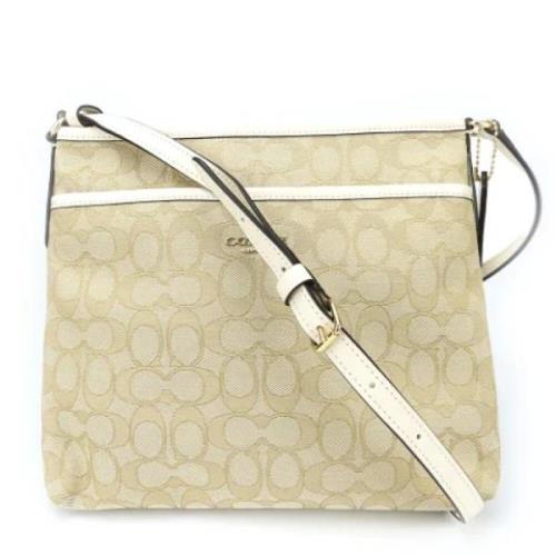 Pre-owned Canvas shoulder-bags Coach Pre-owned , Beige , Dames