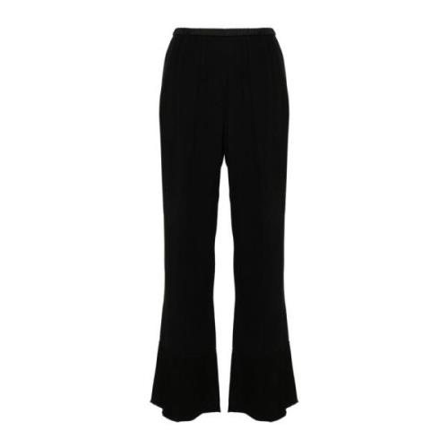 Zwarte hoge taille rechte broek Forte Forte , Black , Dames