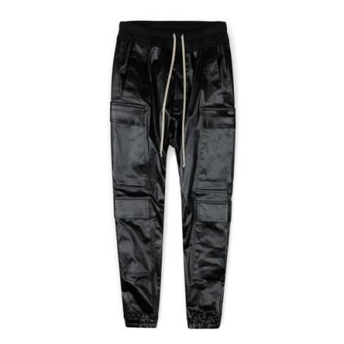 Zwarte Cargo Popeline Broek Rick Owens , Black , Heren