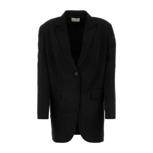 Oversize Zwart Viscose Blend Blazer The Row , Black , Dames