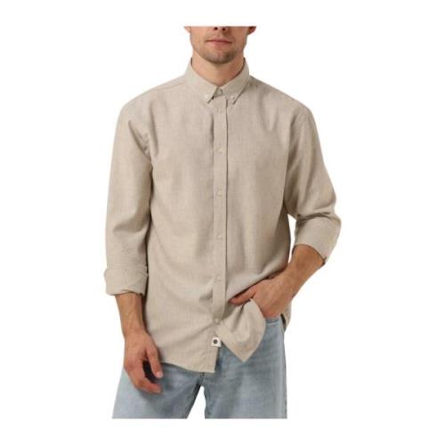 Heren Melange Shirt Beige Anerkjendt , Beige , Heren