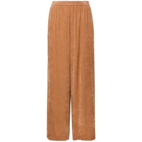 Karamelbruine Corduroy Broek Rechte Pijp Forte Forte , Brown , Dames