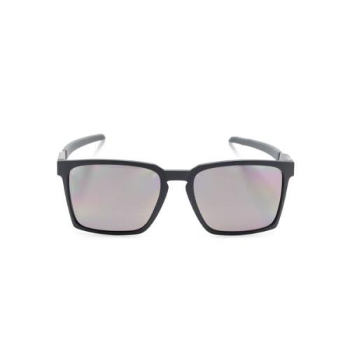 Zwarte Zonnebril Mat Vierkant Frame Oakley , Black , Unisex