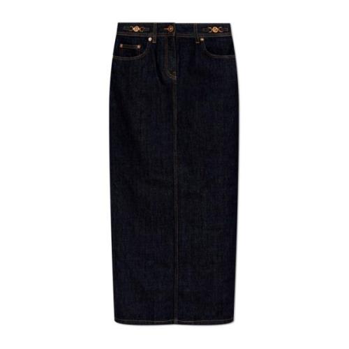 Denim rok Versace , Blue , Dames