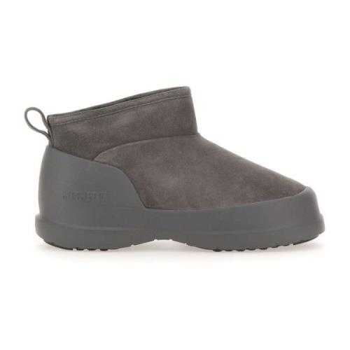 Grijze Suède Bontgevoerde Antrachite Laarzen Moon Boot , Gray , Heren