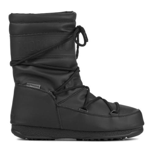 Zwarte Enkellaarsjes Moon Boot , Black , Dames