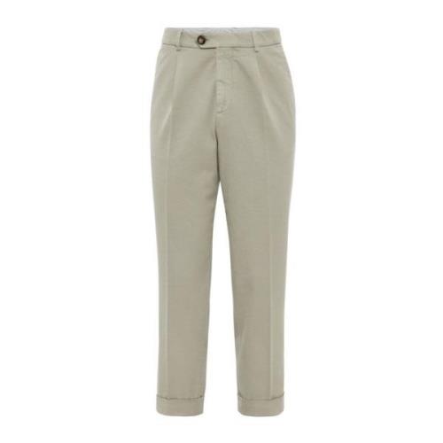 Heren Casual Chinos Broek Brunello Cucinelli , Green , Heren