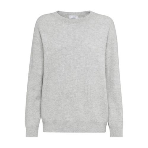 Grijze Sweatshirt Aw24 Dameskleding Brunello Cucinelli , Gray , Dames