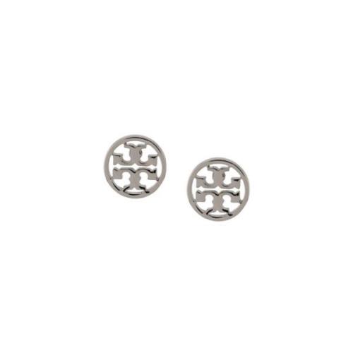 Iconische Logo Stud Oorbellen Tory Burch , Gray , Dames