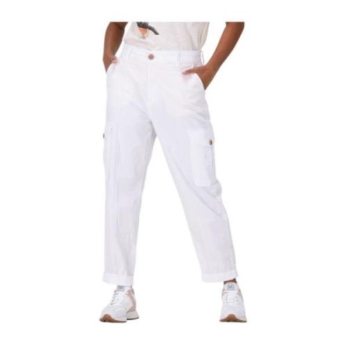 Cargo Pant Madleane Paper Wit MOS Mosh , White , Dames