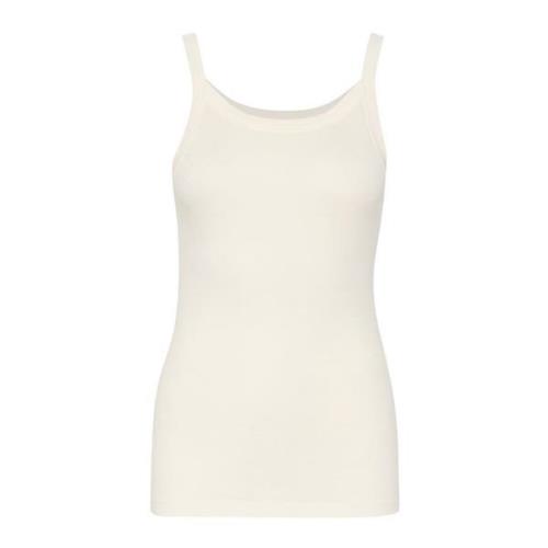 Rollneck Tank Top Whisper White Soaked in Luxury , White , Dames