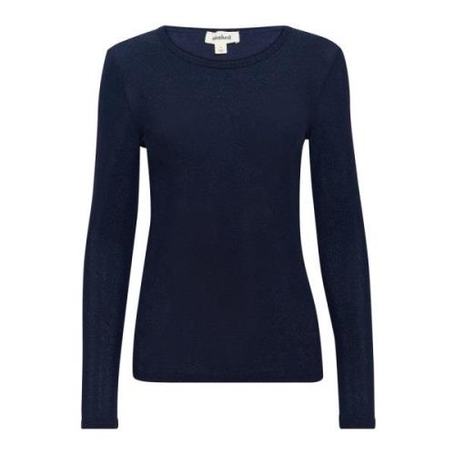 Glimmertop Ronde Hals Lange Mouw Night Sky Soaked in Luxury , Blue , D...