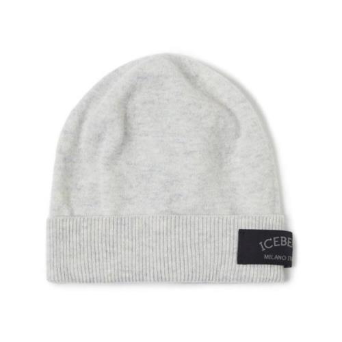 Luxe Cashmere Beanie Muts Iceberg , Gray , Dames