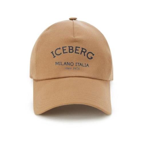 Katoenen Baseball Cap Iceberg , Brown , Heren