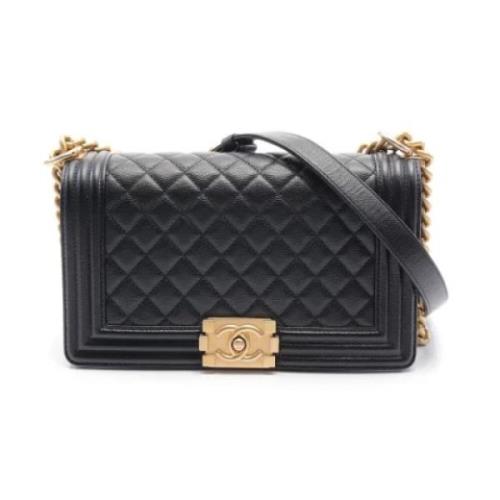 Pre-owned Leather chanel-bags Chanel Vintage , Black , Dames