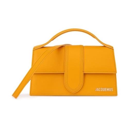 Oranje Leren Handtas Stijlvol Ontwerp Jacquemus , Orange , Dames