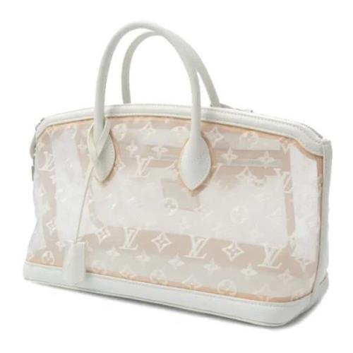 Pre-owned Canvas handbags Louis Vuitton Vintage , White , Dames