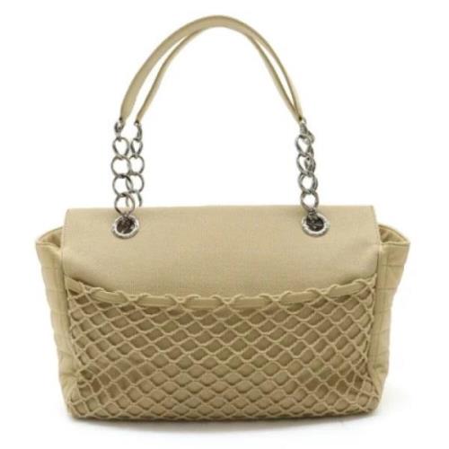 Pre-owned Leather chanel-bags Chanel Vintage , Beige , Dames