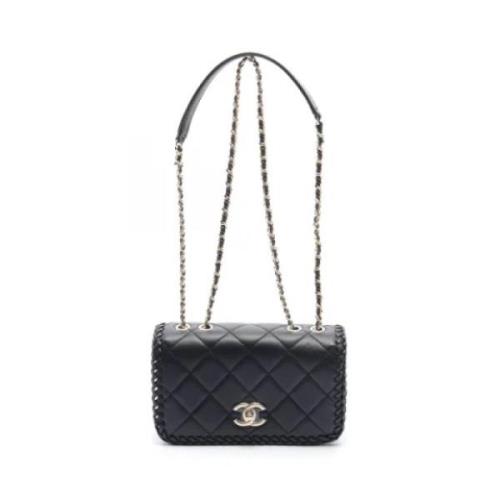 Pre-owned Leather chanel-bags Chanel Vintage , Black , Dames