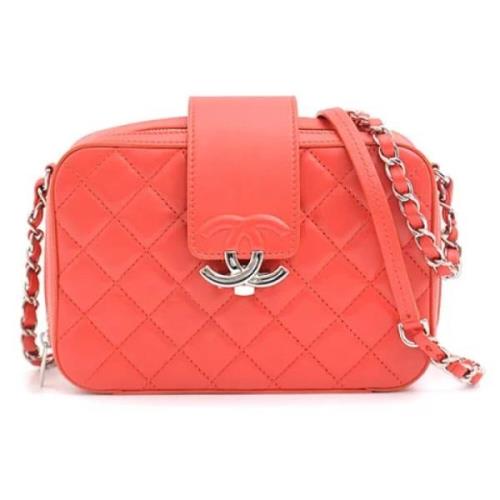 Pre-owned Leather chanel-bags Chanel Vintage , Red , Dames