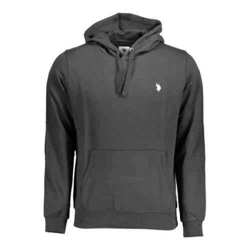 Zwarte hoodie met centrale zak U.s. Polo Assn. , Black , Heren