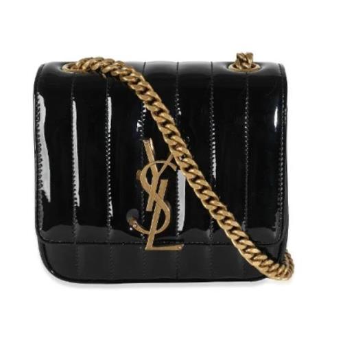 Pre-owned Leather shoulder-bags Yves Saint Laurent Vintage , Black , D...