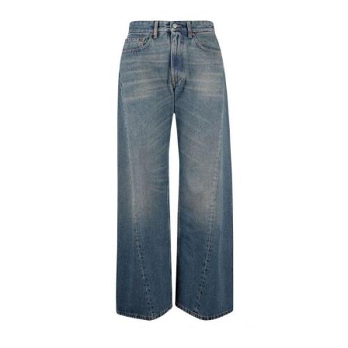 Klassieke Denim Jeans met Vijf Zakken MM6 Maison Margiela , Blue , Dam...