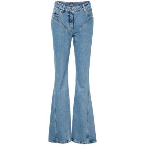 Donkerblauwe Denim Broek Tokyo Mugler , Blue , Dames