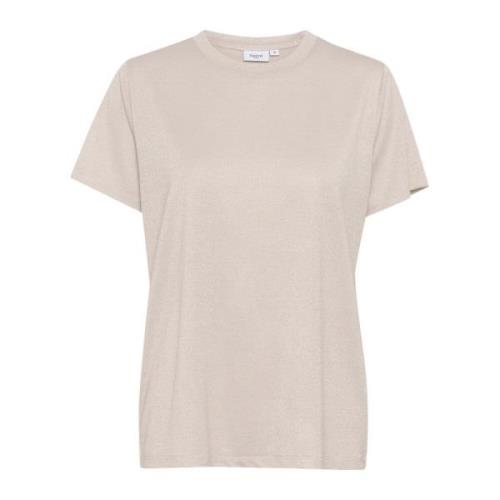 Reguliere T-shirt Top in Doeskin Saint Tropez , Gray , Dames