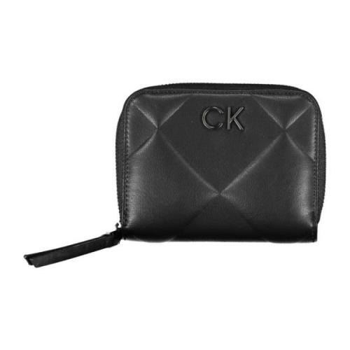 Damesportemonnee Zwart Rfid Ritssluiting Calvin Klein , Black , Dames