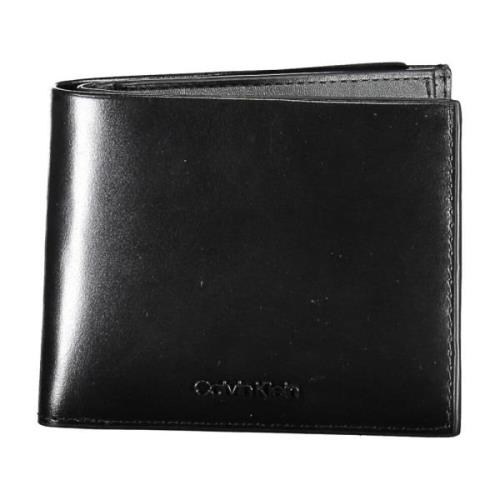 Heren Portemonnee Zwart Rfid Logo Calvin Klein , Black , Heren