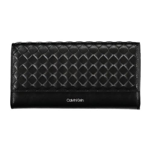 Damesportemonnee Zwart Rfid Ritssluiting Calvin Klein , Black , Dames