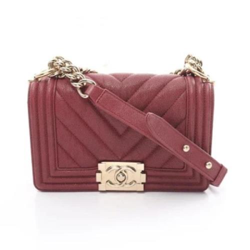 Pre-owned Leather chanel-bags Chanel Vintage , Red , Dames