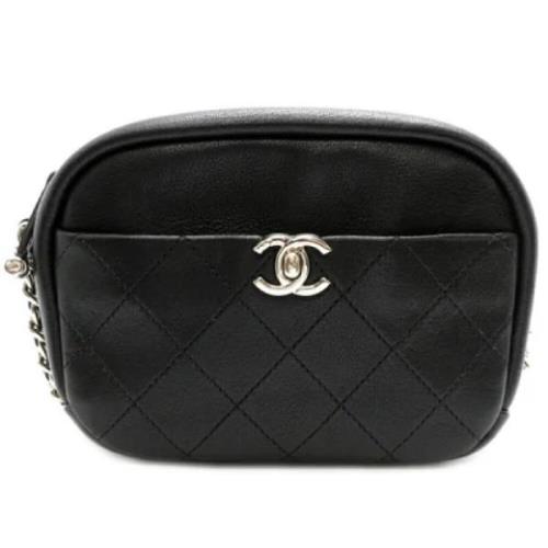 Pre-owned Leather chanel-bags Chanel Vintage , Black , Dames