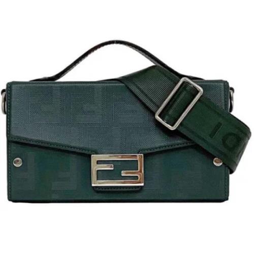 Pre-owned Leather fendi-bags Fendi Vintage , Green , Dames