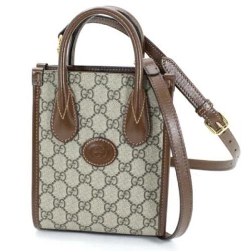 Pre-owned Plastic gucci-bags Gucci Vintage , Beige , Dames