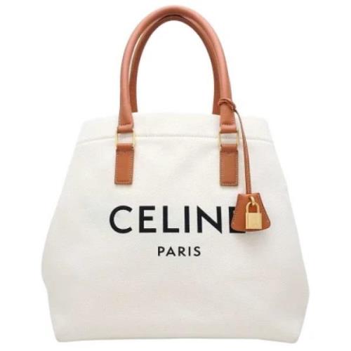 Pre-owned Canvas celine-bags Celine Vintage , White , Dames