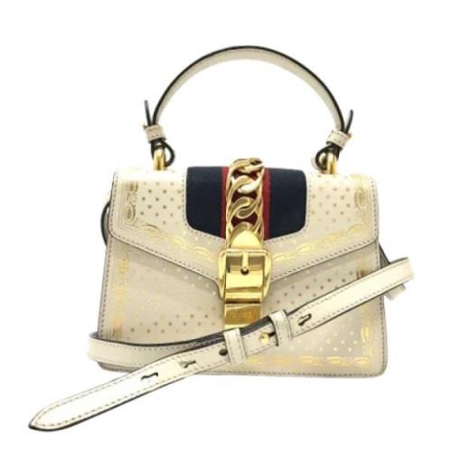 Pre-owned Leather gucci-bags Gucci Vintage , White , Dames