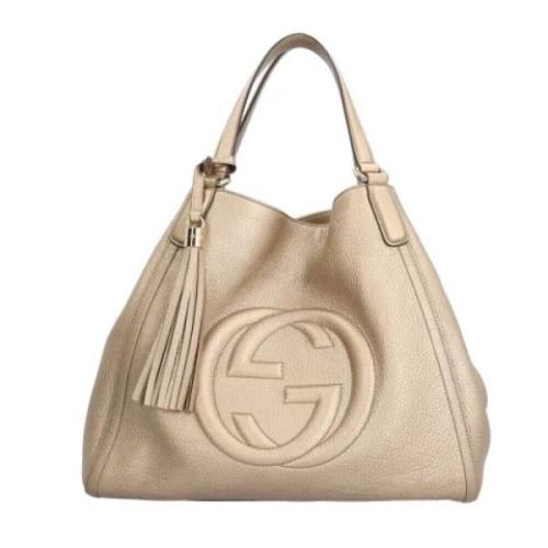 Pre-owned Leather gucci-bags Gucci Vintage , Yellow , Dames